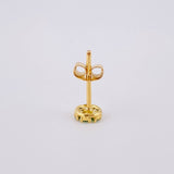 Piercing Flor Circular Esmeraldas 8pts 0.6gr / 5.3mm Oro Amarillo 18K