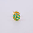 Piercing Flor Circular Esmeraldas 8pts 0.55gr / 5.3mm Oro Amarillo 18K