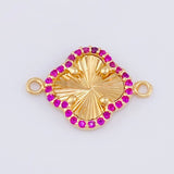 Herraje Trebol Borde Tupido 1.1gr / 1.8cm / Oro Amarillo 18K