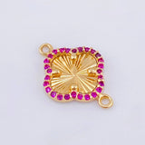 Herraje Trebol Borde Tupido 1.1gr / 1.8cm / Oro Amarillo 18K