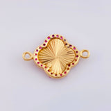 Herraje Trebol Borde Tupido 1.1gr / 1.8cm / Oro Amarillo 18K