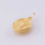 Dije Corona Circular Diamantada 1.05gr / 2.3cm / Oro Amarillo 18K ©