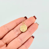 Dije Corona Circular Diamantada 1.05gr / 2.3cm / Oro Amarillo 18K ©