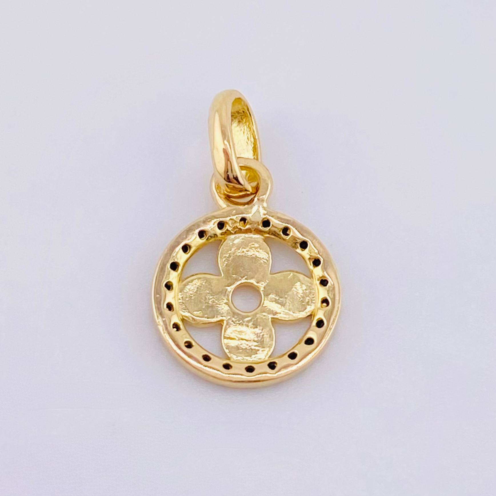 Dije Aro Trebol 1.25gr / 2cm / Oro Amarillo 18K