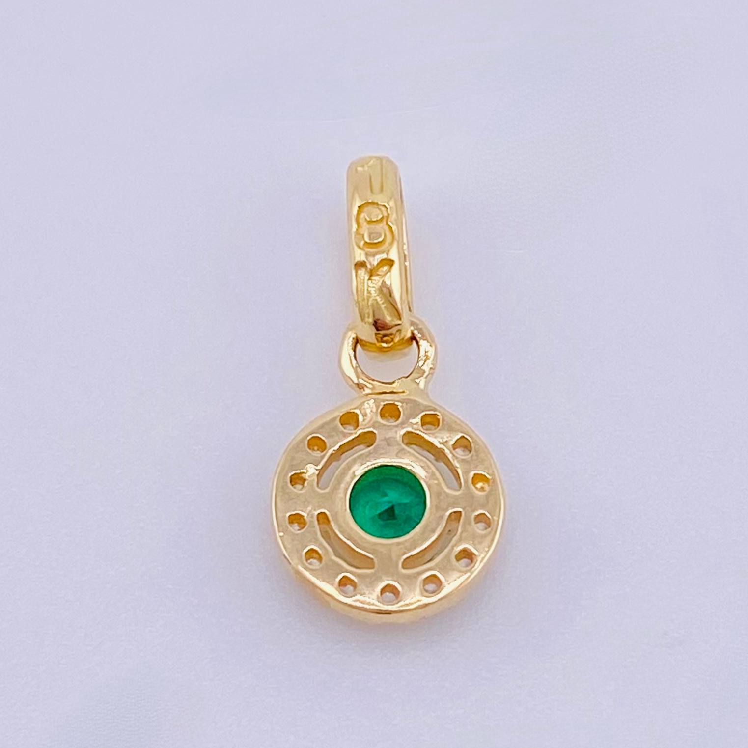 Dije Circular Tupido 0.85gr / 1.5cm / Oro Amarillo 18K ©