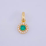 Dije Circular Tupido 0.85gr / 1.5cm / Oro Amarillo 18K ©
