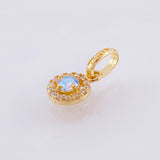 Dije Circular Tupido 0.9gr / 1.5cm / Oro Amarillo 18K