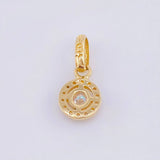 Dije Circular Tupido 0.9gr / 1.5cm / Oro Amarillo 18K