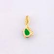 Dije Nota Sol Verde 1.3gr / 1.8cm / Oro Amarillo 18K ©