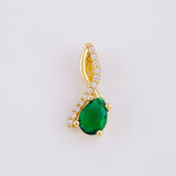 Dije Nota Sol Verde 1.3gr / 1.8cm / Oro Amarillo 18K ©