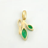 Dije Muerdago 3 Hojas 1.05gr / 2cm / Oro Amarillo 18K ©