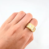 Anillo Medio Rombo Texturizado 6.75gr / T10 / Oro Amarillo 18K