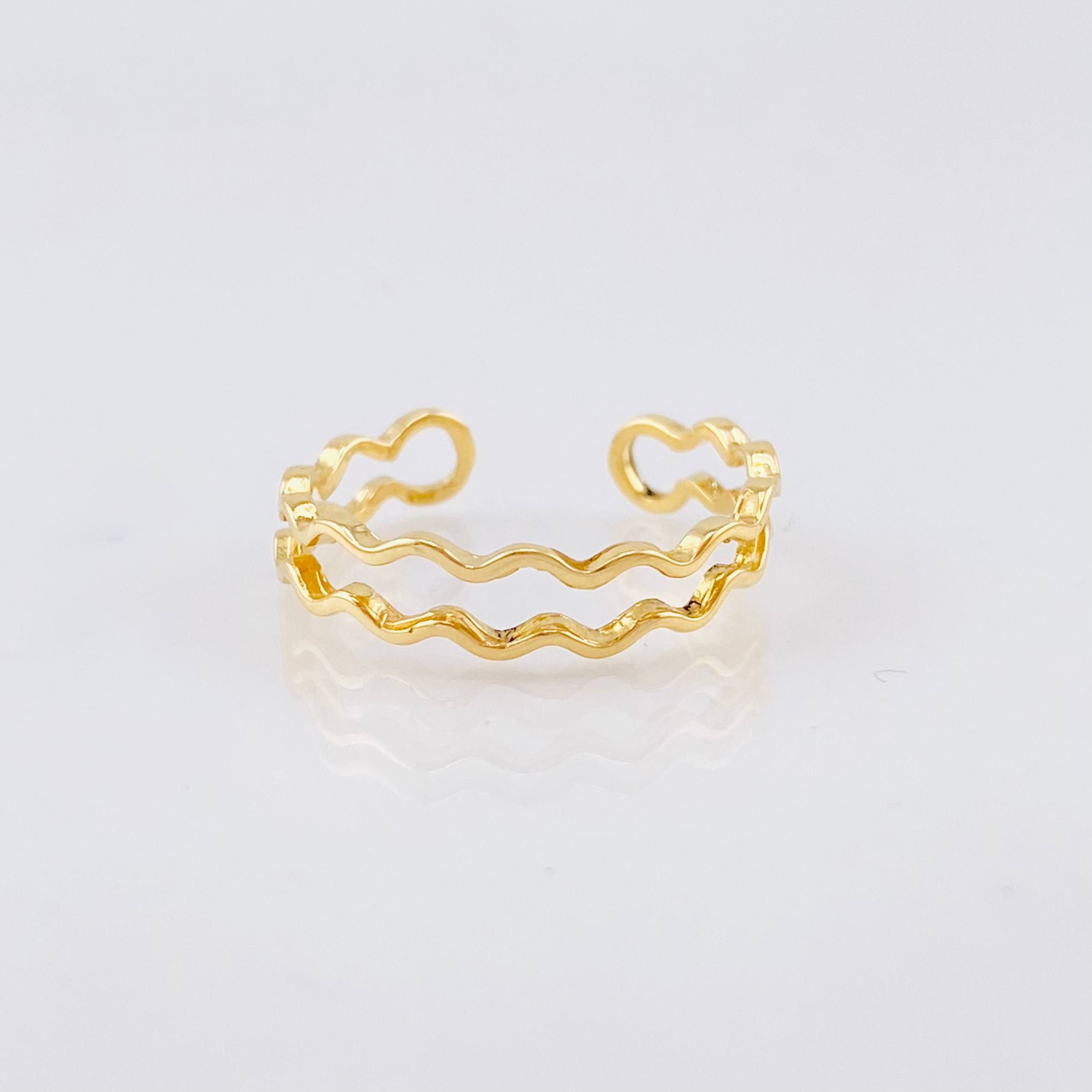 Anillo Zig Zag Perpendicular 1.45gr / T6 1/2 / Oro Amarillo 18K ©