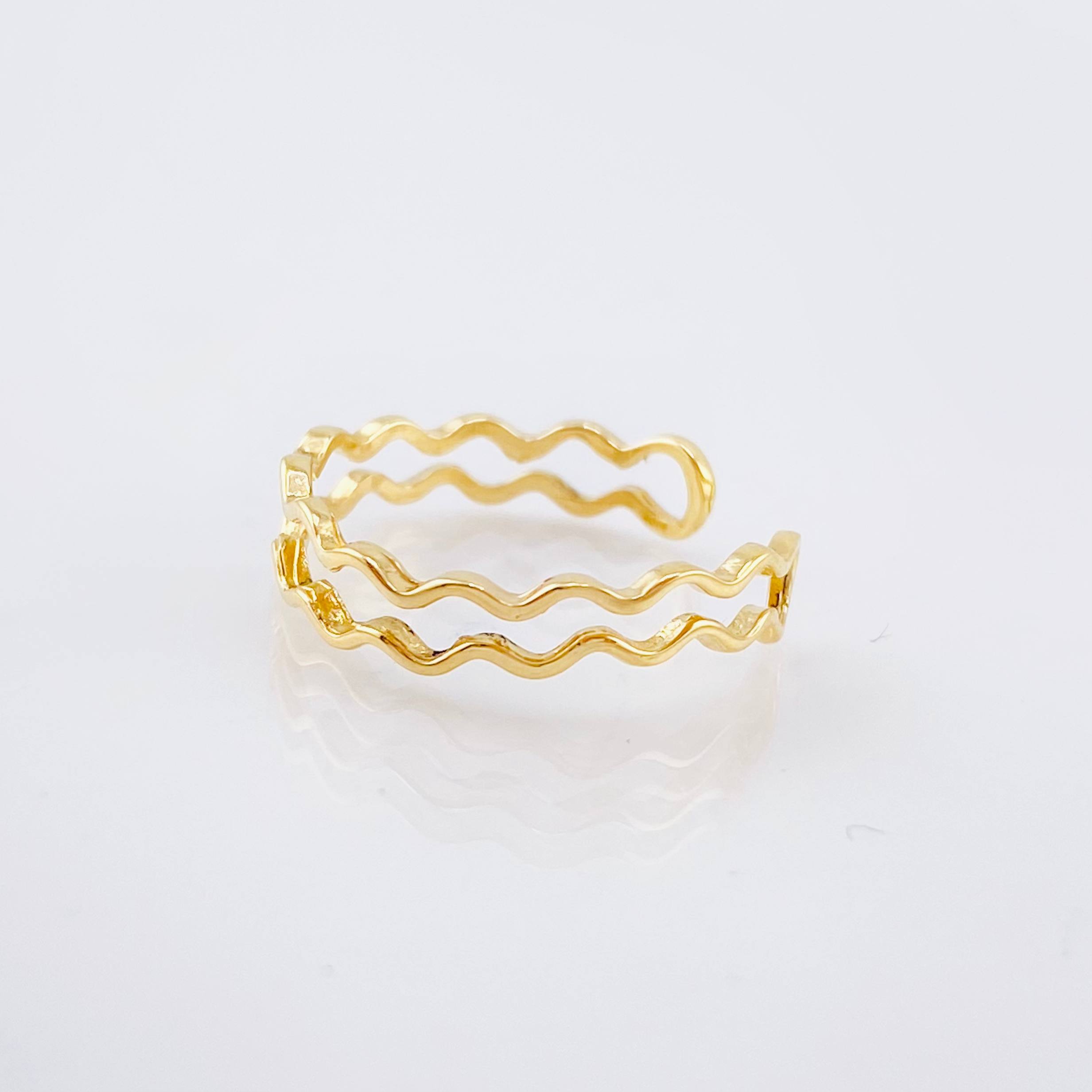 Anillo Zig Zag Perpendicular 1.45gr / T6 1/2 / Oro Amarillo 18K ©