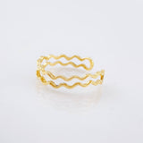 Anillo Zig Zag Perpendicular 1.45gr / T6 1/2 / Oro Amarillo 18K ©