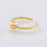 Anillo Medio Dedo Abrazo Media Bola 5mm 1.5gr / T3 1/2 / Oro Amarillo 18K
