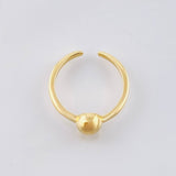 Anillo Medio Dedo Abrazo Media Bola 5mm 1.5gr / T3 1/2 / Oro Amarillo 18K
