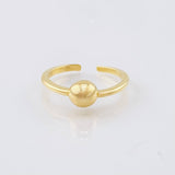Anillo Medio Dedo Abrazo Media Bola 5mm 1.5gr / T3 1/2 / Oro Amarillo 18K