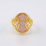 Anillo Escudo Vikingo 5.8gr / T10 1/2 / Tres Oros 18K