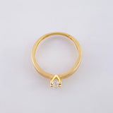 Anillo Solitario 1.95gr / T5 3/4 / Oro Amarillo 18K ©