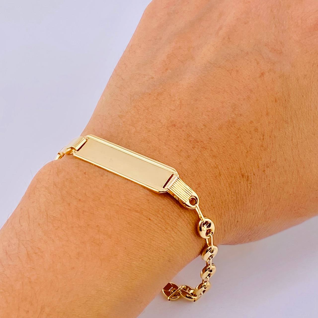 Pulso GC Placa Rectangular 3.95gr / 19.5cm / 5.5mm Oro Amarillo 18K *