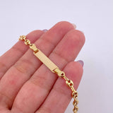 Pulso GC Placa Rectangular 2.5gr / 17.5cm / 4mm Oro Amarillo 18K *