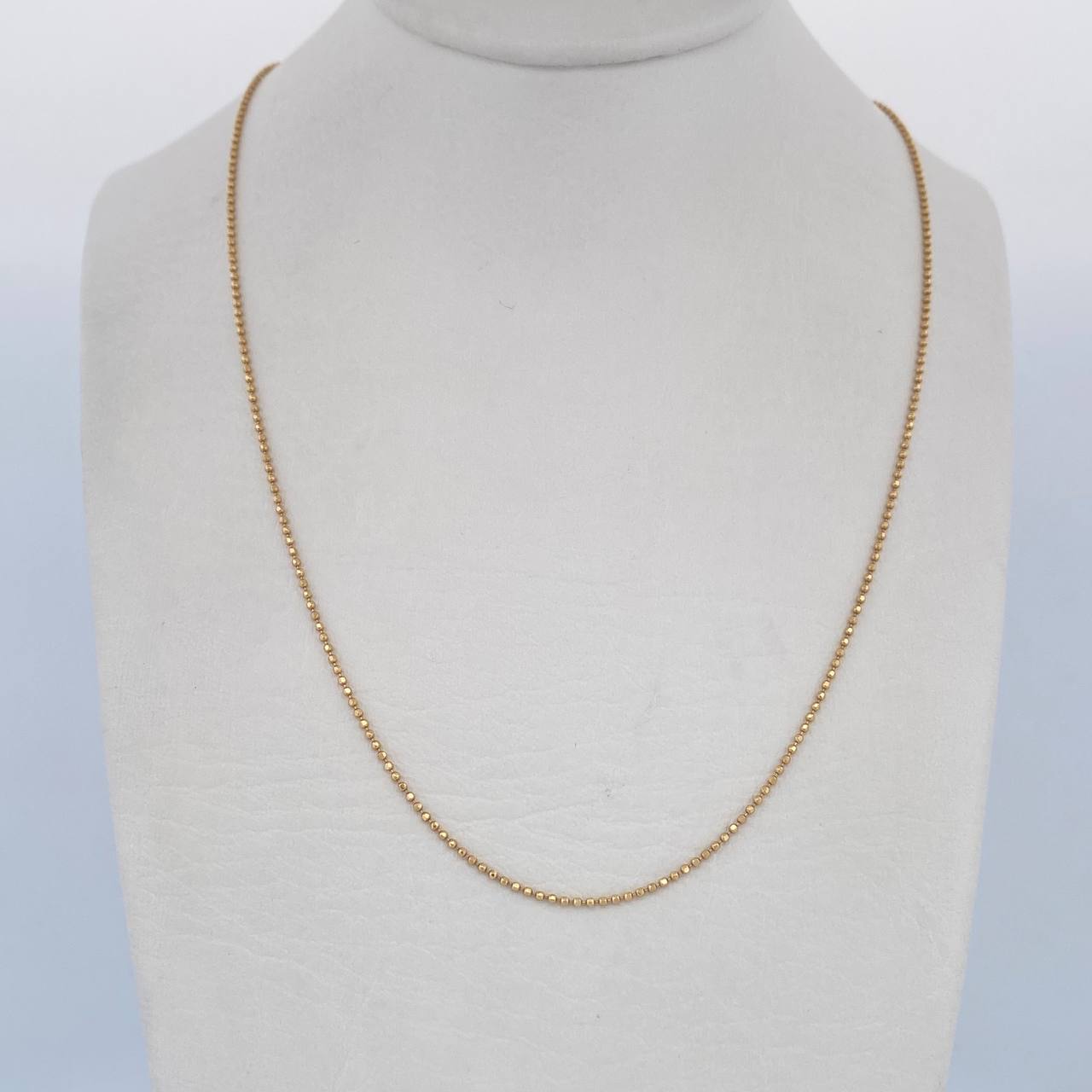 Cadena Militar 2.7gr / 60cm / 1mm Diamantada Oro Amarillo +3 18K $