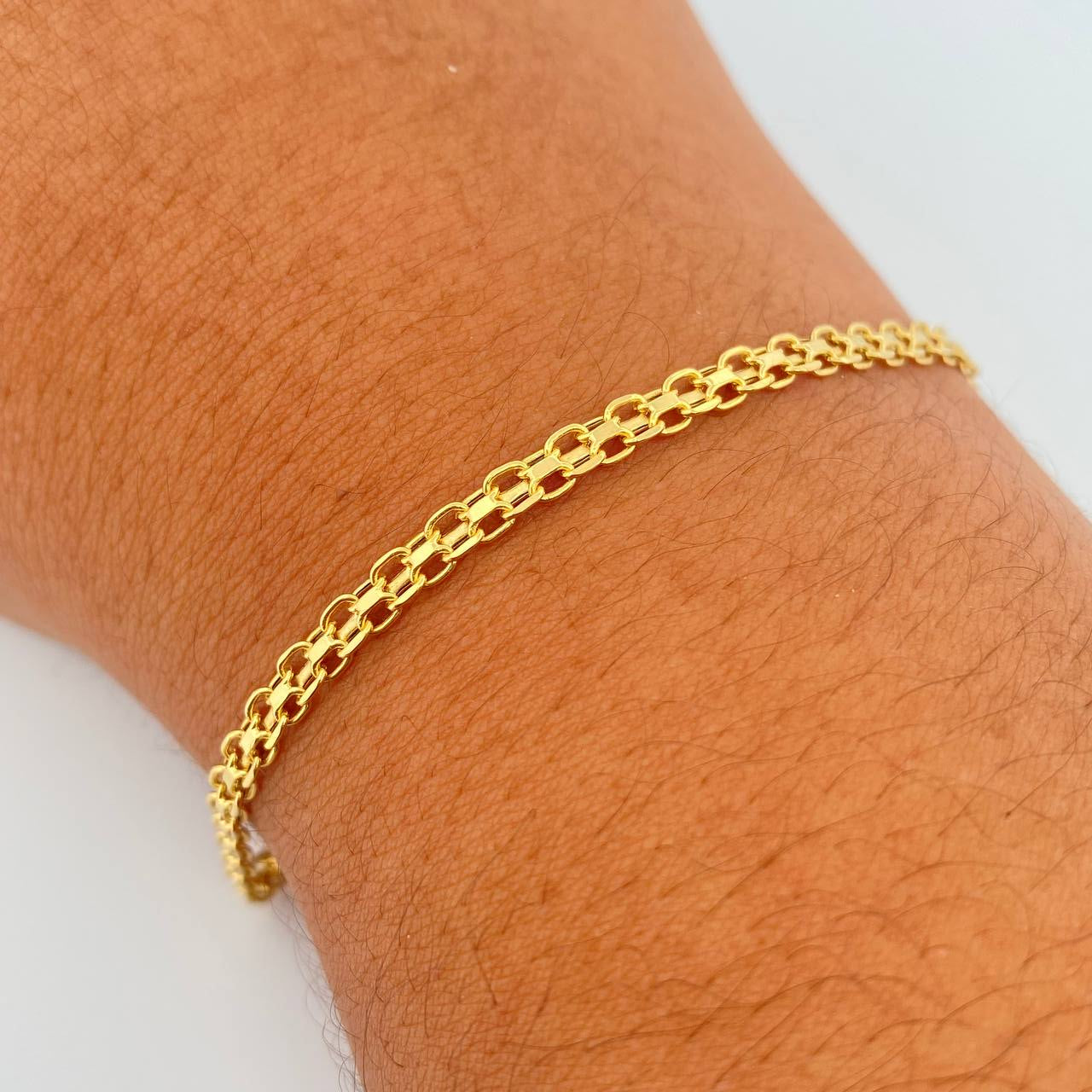 Pulso Chino 2.5gr / 20cm / 3.3mm Oro Amarillo +1 18K $