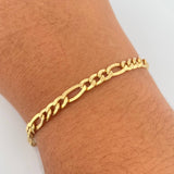 Pulso Figaro 3.8gr / 19.8cm / 4.1mm Oro Amarillo +0 18K $