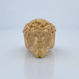 Anillo Rostro Cristo 15gr / T10 1/2 / Oro 18K $