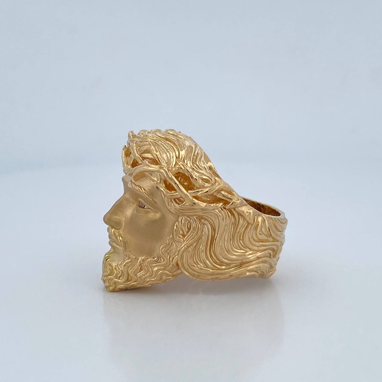 Anillo Rostro Cristo 15gr / T10 1/2 / Oro 18K $