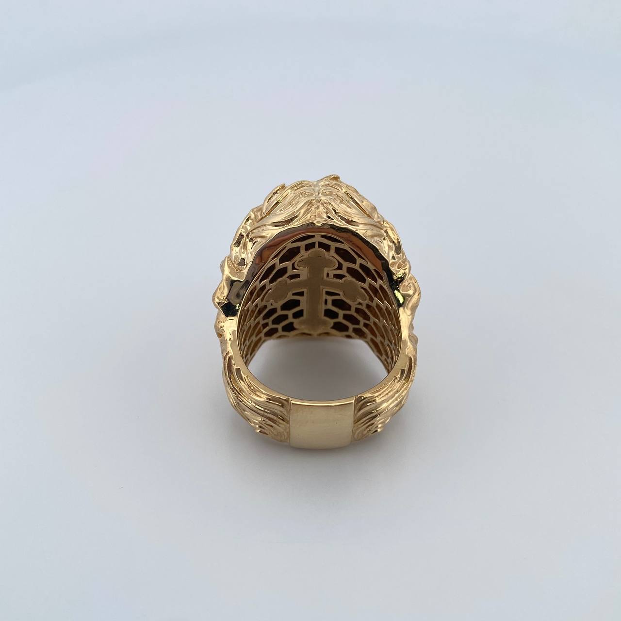 Anillo Rostro Cristo 15gr / T10 1/2 / Oro 18K $