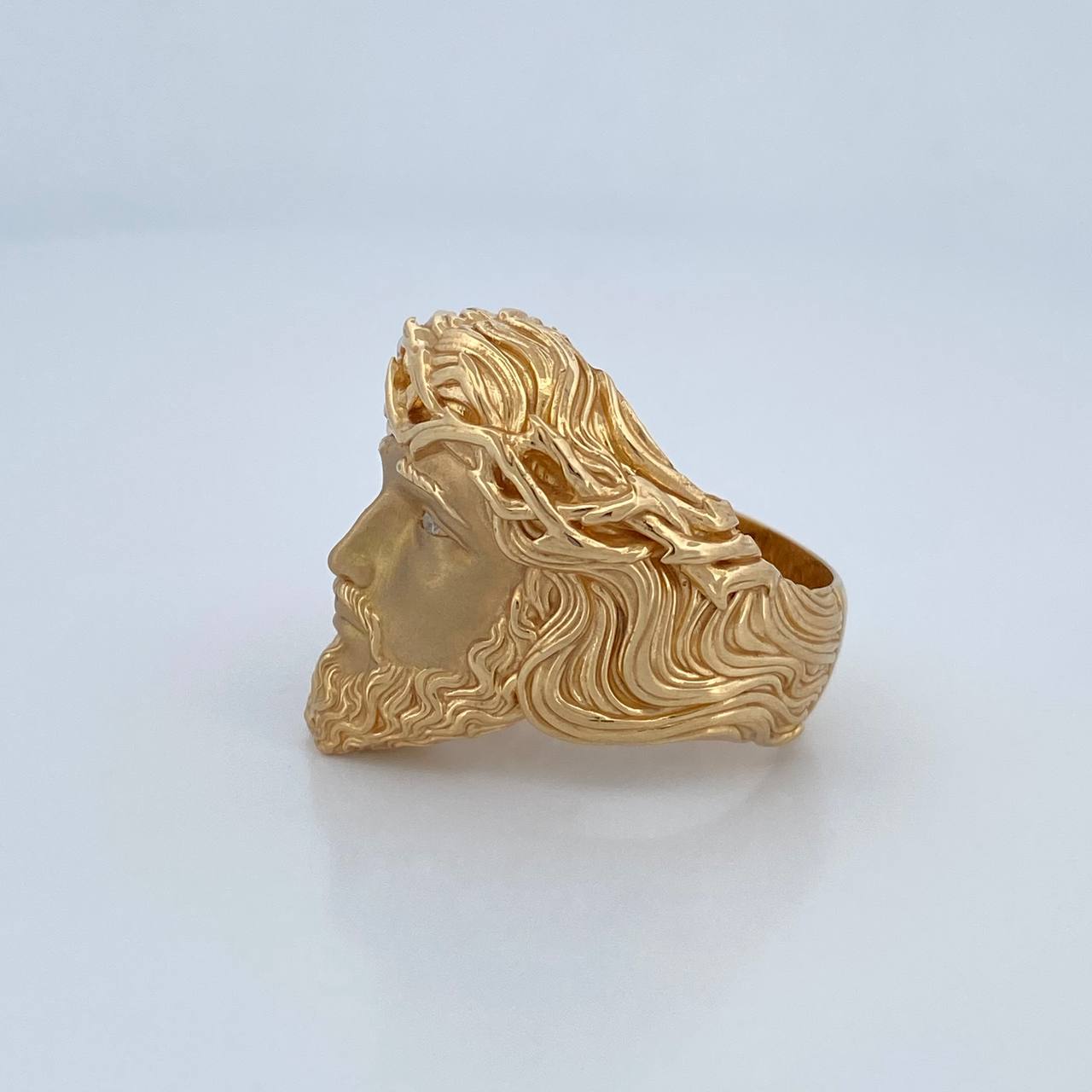 Anillo Rostro Cristo 11.6gr / T10 1/2 / Oro 18K $
