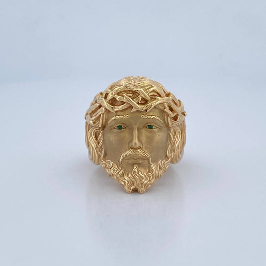Anillo Rostro Cristo 12.3gr / T9 / Oro 18K $