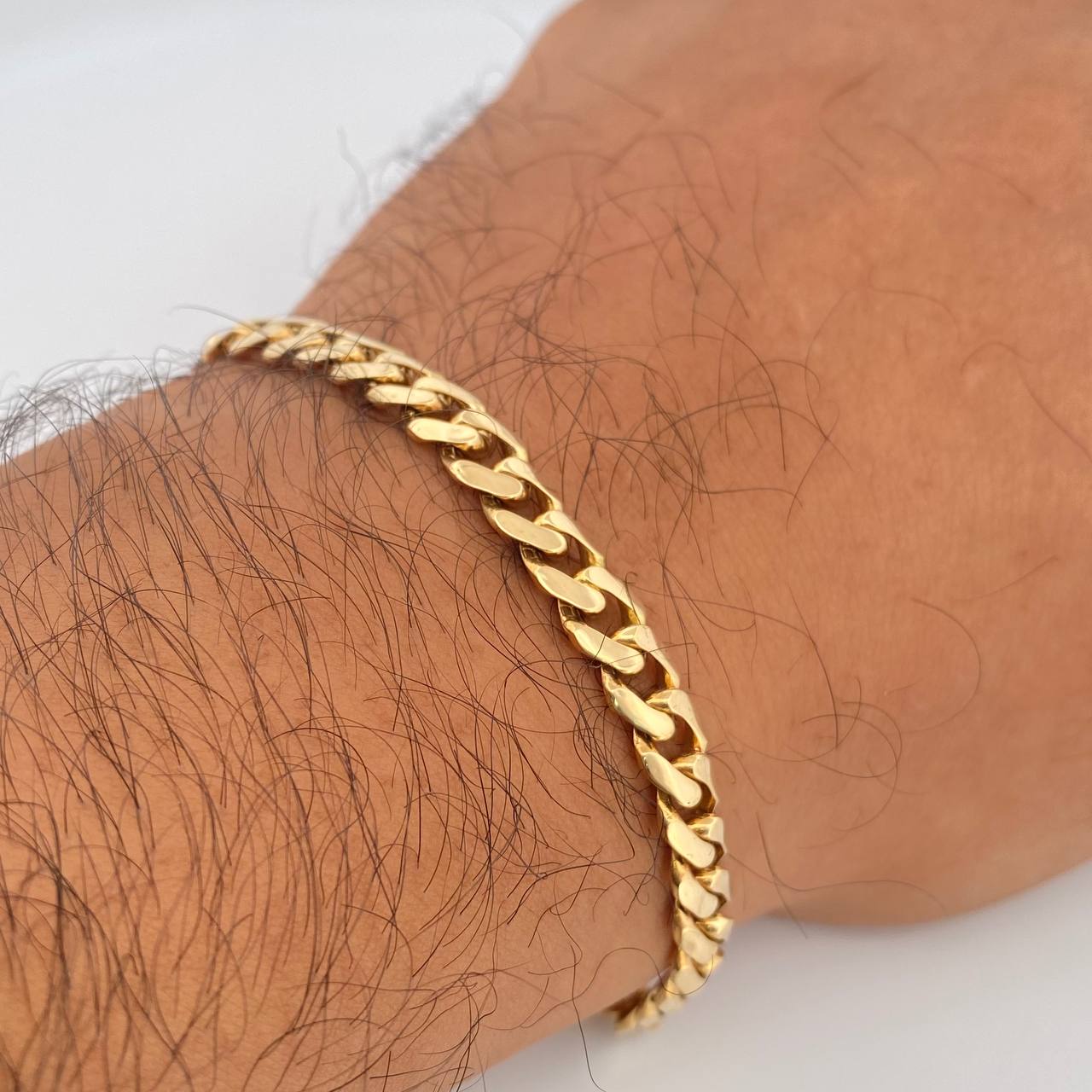 Pulso Cubano 10gr / 20.5cm / Oro 18K &