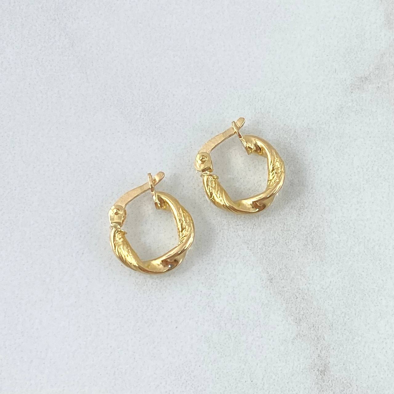 Candongas Fenix 1gr / 1.3cm / Entorchadas Oro Amarillo 18K *