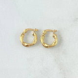 Candongas Fenix 1gr / 1.3cm / Entorchadas Oro Amarillo 18K *