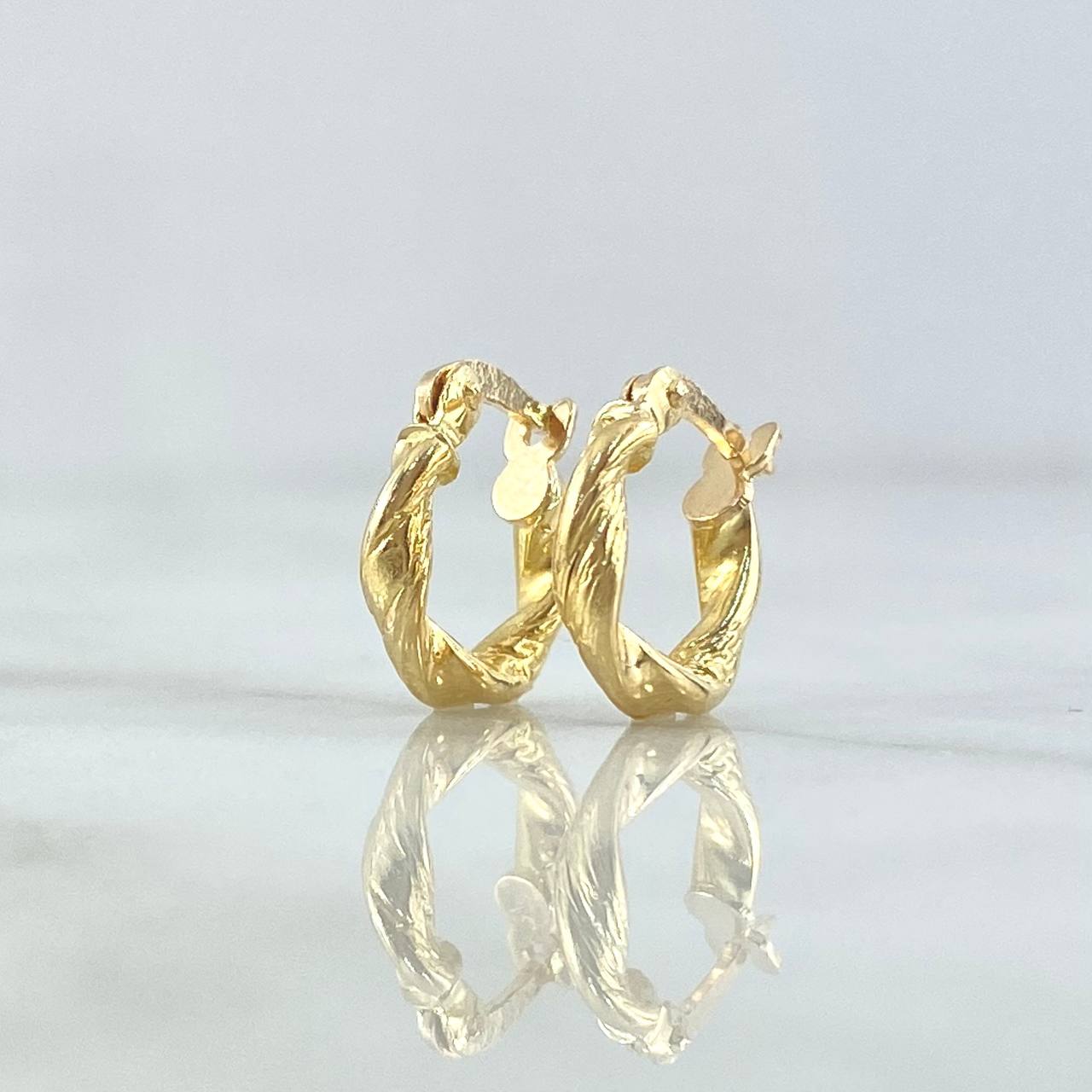 Candongas Fenix 1gr / 1.3cm / Entorchadas Oro Amarillo 18K *