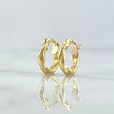 Candongas Fenix 1gr / 1.3cm / Entorchadas Oro Amarillo 18K *