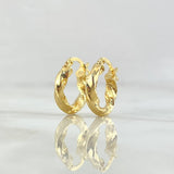 Candongas Fenix 1.3gr / 1.7cm / Entorchadas Oro Amarillo 18K *