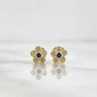 Topos Flor Sakura 0.7gr / 6mm Circones Blancos Azul Rey Oro Amarillo 18K