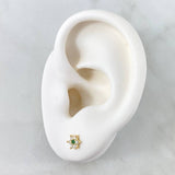 Topos Flor Nevada 1.05gr / 6.3mm Oro Amarillo 18K *