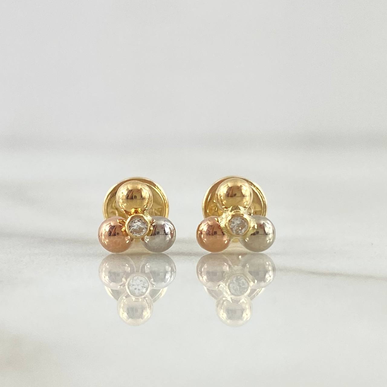 Topos Trio Bolas 0.55gr / Oro 18K *