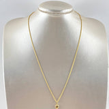 Set Cadena Lazo 1gr / 50cm / 1.2mm + Dije Corazón Plano 0.35gr / 1.3cm Oro Amarillo 18K (Oferta)