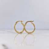 Candongas Lui 1.8gr / 1.9cm / Rayadas Oro Amarillo 18K $