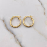 Candongas Juli 1.8gr / 1.9cm / Rayadas Oro Amarillo 18K $