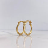 Candongas Juli 1.8gr / 1.9cm / Rayadas Oro Amarillo 18K $