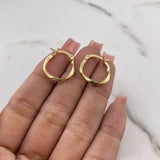Candongas Eve 1.65gr / 1.9cm / Lisa Oro Amarillo 18K $