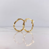 Candongas Eve 1.6gr / 1.9cm / Lisa Oro Amarillo 18K $