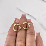Candongas Eve 1.15gr / 1.9cm / Punteadas Oro Amarillo 18K #
